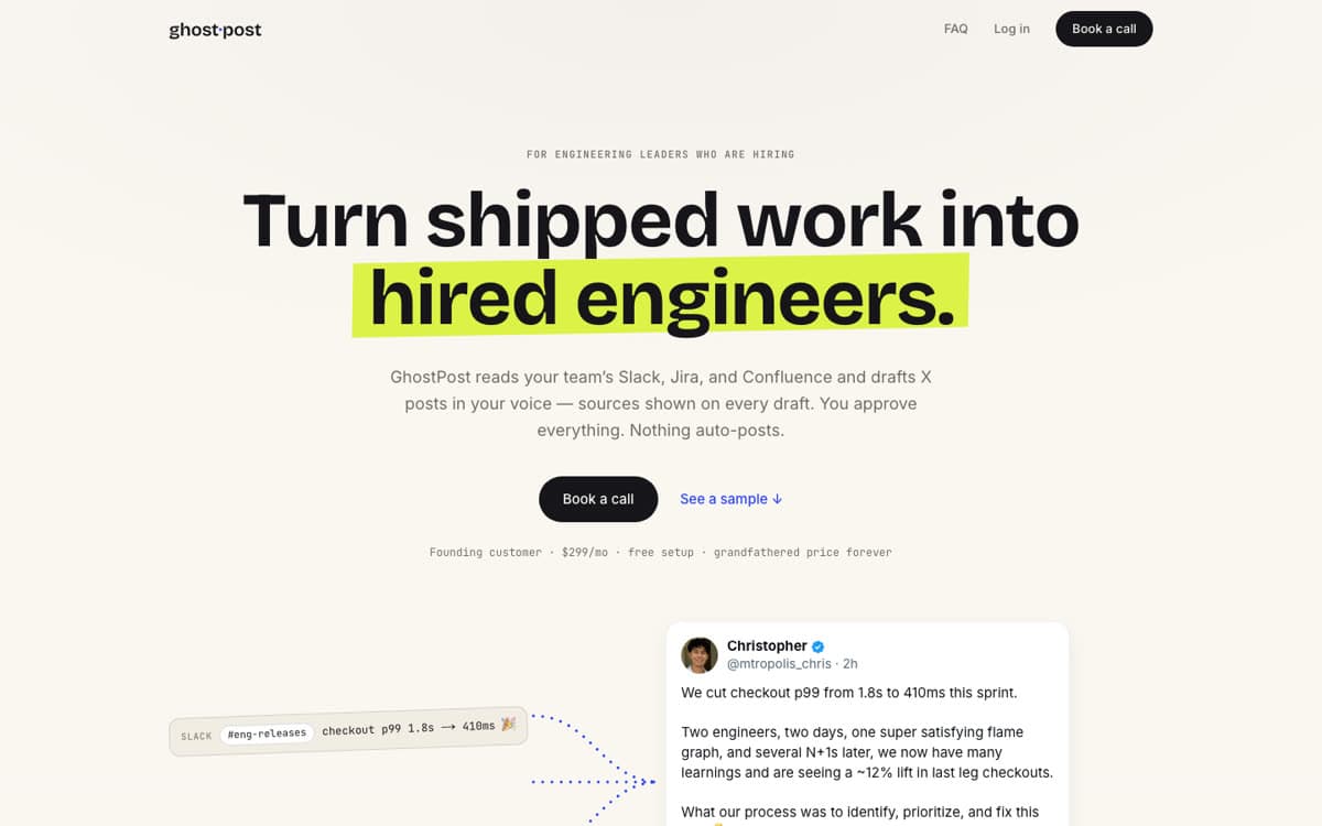 screenshot of ghostpost